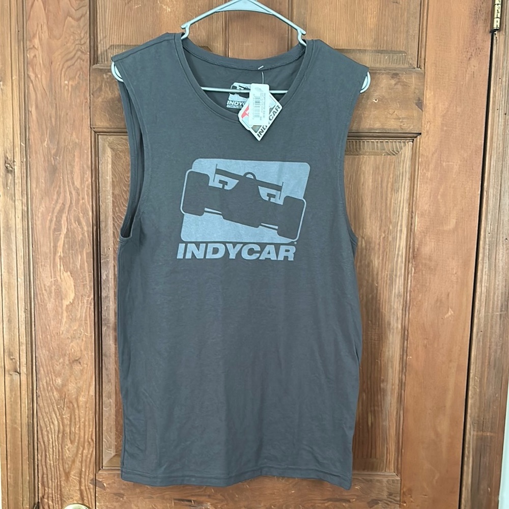 IndyCar Sleeveless Gray Muscle Tank Top Size Small